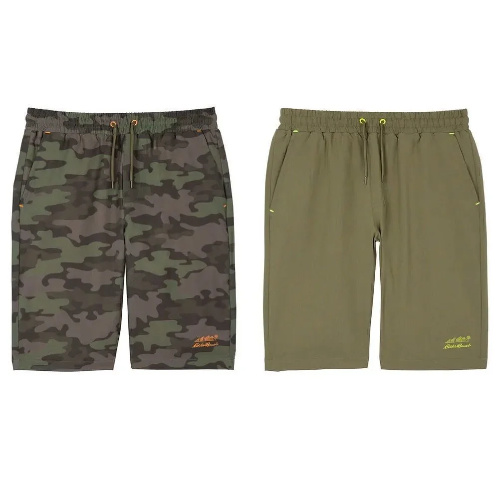 EDDIE BAUER 2 Pack Boys Hybrid Versatile Shorts Great For Swim or Play - Picture 7 of 7